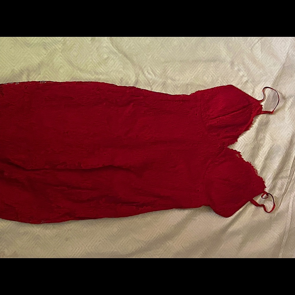 red lace dress